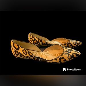 Sam Edelman horsehair leopard print point toe flats. Women’s size 8